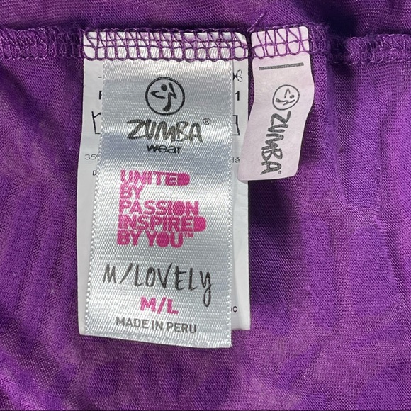 Zumba Wear 📌size M/L purple with blue waistband, Zumba in orange on side - Picture 10 of 11